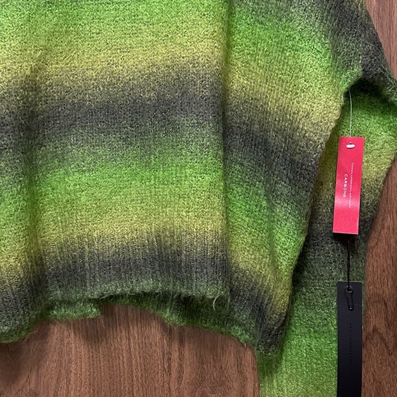Carbon38 Green ombre Striped Sweater - Picture 4 of 10
